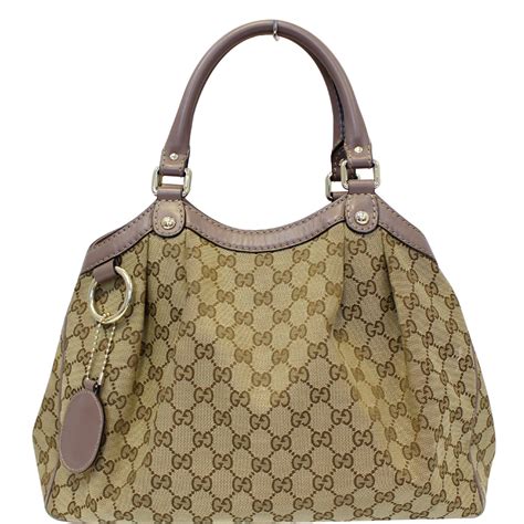 gucci canvas handbags|genuine gucci bag purse tote.